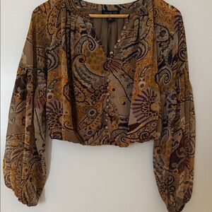 Rachel Zoe Paisley Blouse in Earth Tones